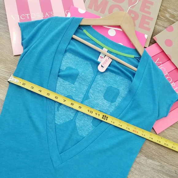 Victoria's Secret PINK Vintage Swim Cover-up V Neck Sexy Plunge Iconic Logo NWT - Picture 9 of 15